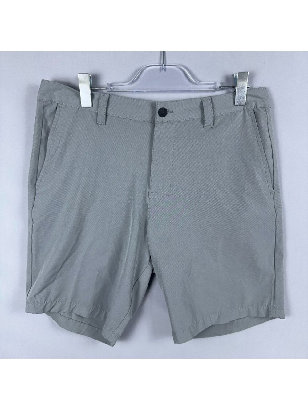 Banana Republic Chino Swim Shorts Size 36 Gray Lightweight Stretch Flat Front